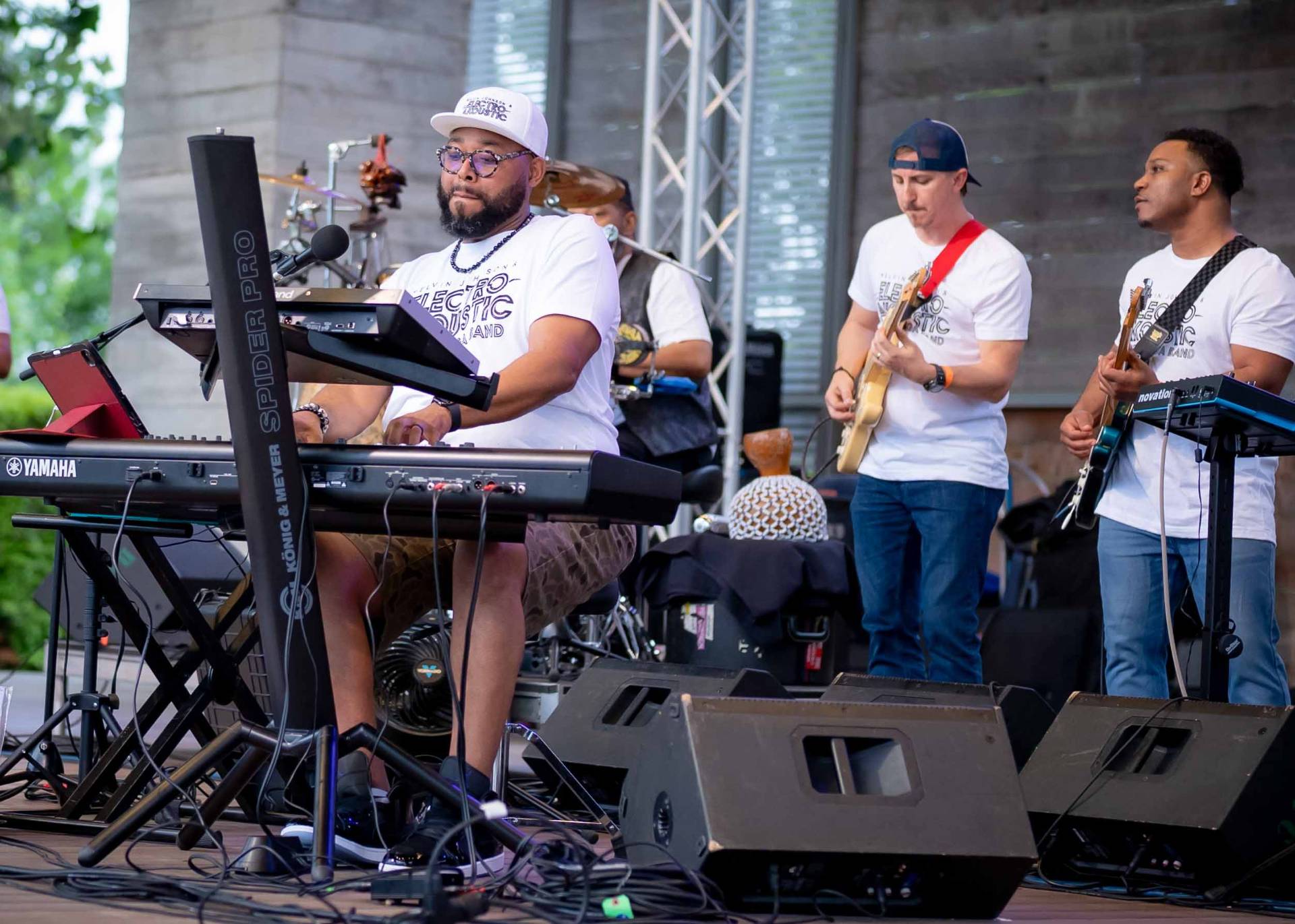 Keys and guitars in the rhythm section