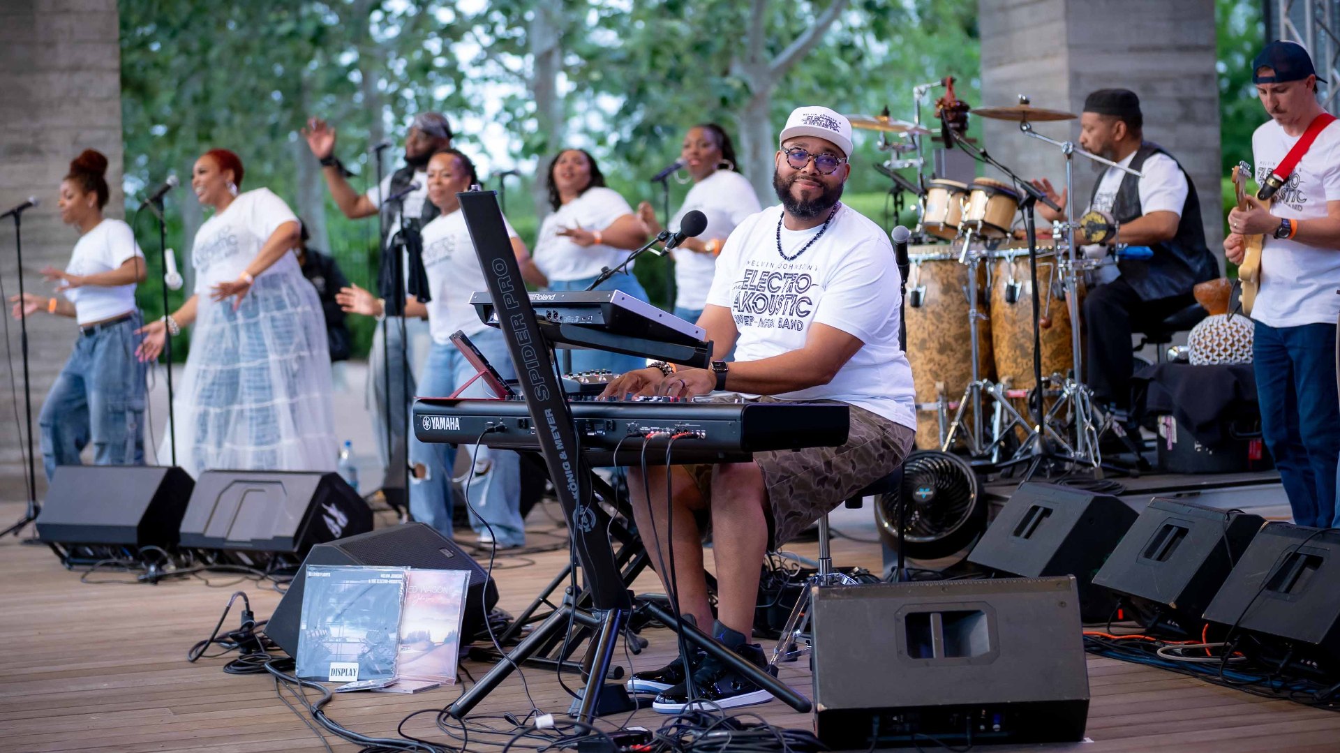 Melvin Johnson at the keys with the band