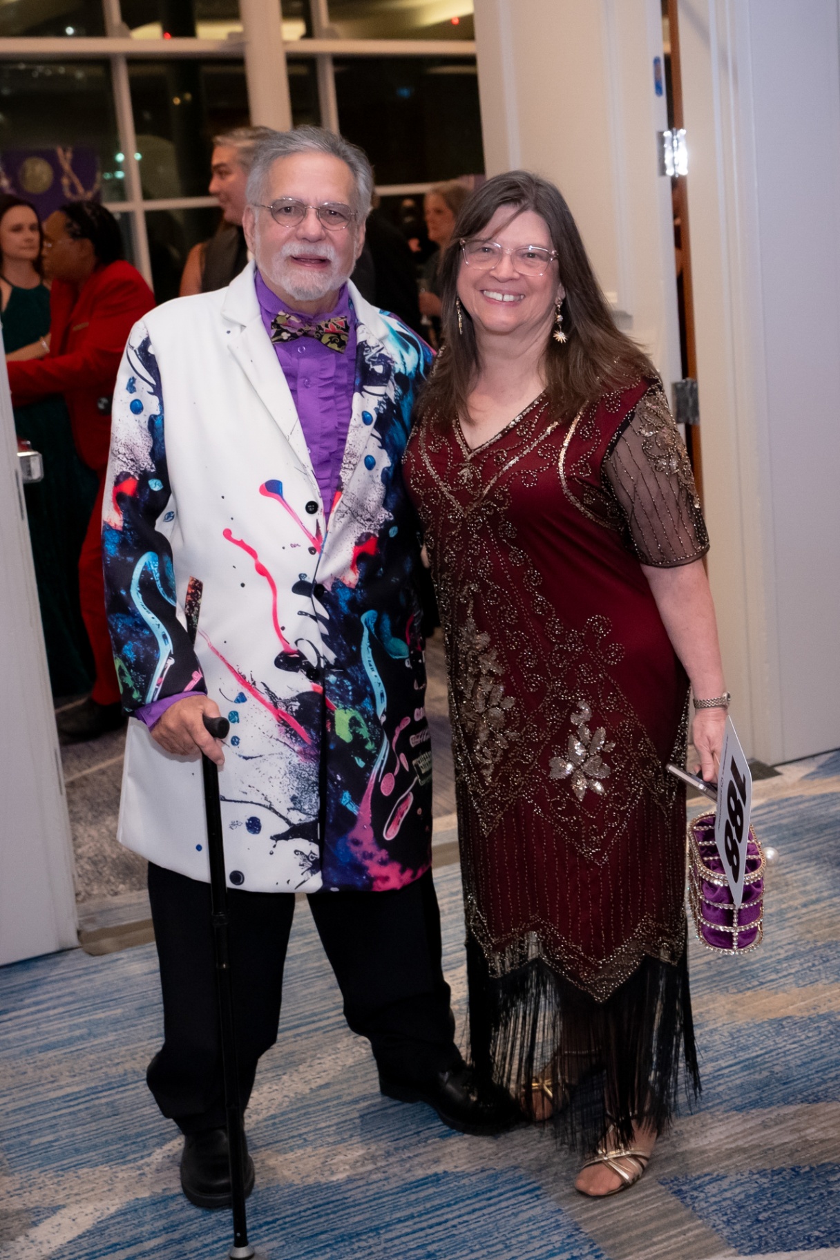 Guests in formal attire at the gala